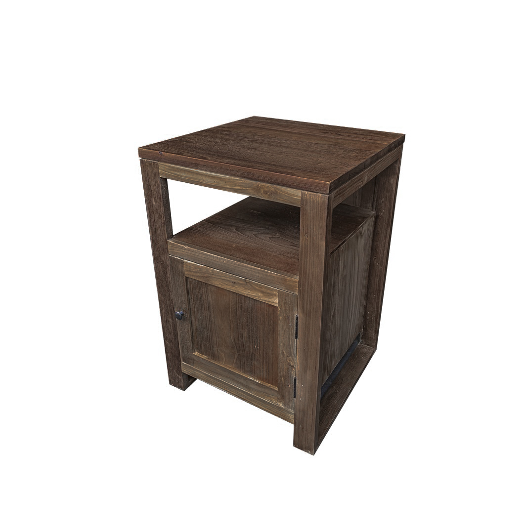 The 'Swela' Small Wooden Vanity Unit with 1 Cupboard